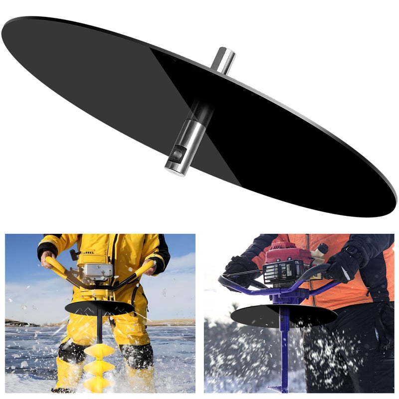 Shupakul Ice Auger Drill Adapter- Stainless Steel Ice Fishing Auger Stopper Disc with 11.8"" Safety Disk- Ice Auger Attachment Plate Fits 1/2 inch and Above Drill Bit Chuck - Image 1